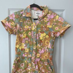 Show Me Your Mumu Denim Floral Romper